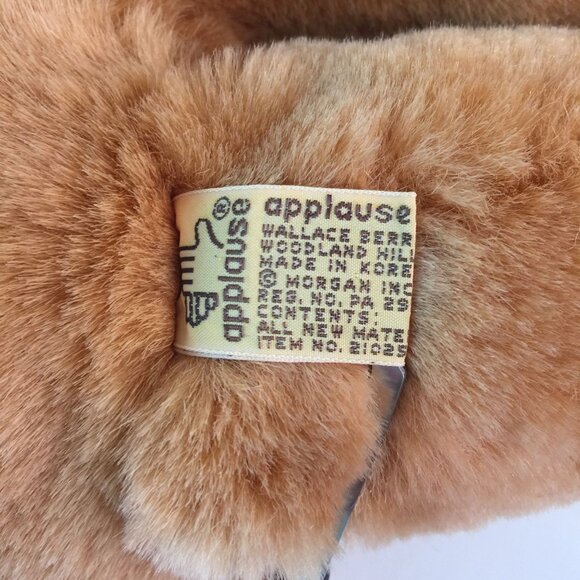 Vtg Applause Sad Sam Puppy Dog 16" Plush Christmas Santa Hat Stuffed Animal 1986 - Picture 8 of 9